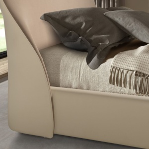 Pat dublu tapitat design LUX Brown-Cream 180x200cm - Img 9