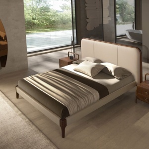 Pat dublu tapitat design LUX Cream 180x200cm - Img 8