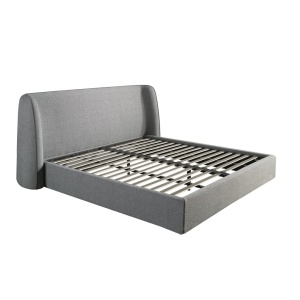 Pat dublu tapitat design LUX Dark grey, 180x200cm
