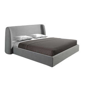 Pat dublu tapitat design LUX Dark grey, 180x200cm - Img 2