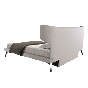 Pat dublu tapitat design LUX Light grey 180x200cm - Img 9