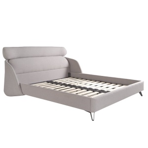 Pat dublu tapitat design LUX Light grey 180x200cm - Img 4