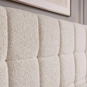Pat PRESTIGE 160x200cm boucle gri cu spatiu de depozitare - Img 5