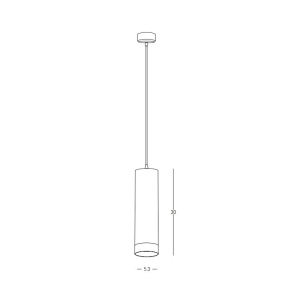 Pendul cu Spot stil minimalist GU10 Tube auriu 155246 universul-luminii.ro