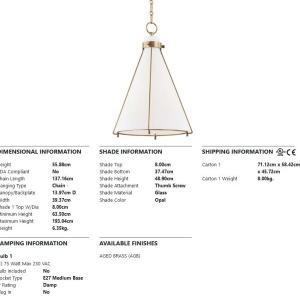 Pendul de forma conica, desing LUX, ELDRIDGE 219286 universul-luminii.ro