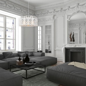 Pendul design clasic ALESSANDRA alb mat 2163 RX - Img 5