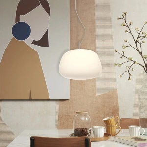 Pendul design decorativ Sapporo L sand/alb 142076 universul-luminii.ro