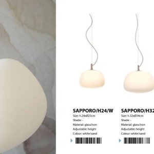 Pendul design decorativ Sapporo S white/sand 224436 universul-luminii.ro
