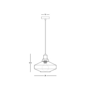Pendul design decorativ Zenia fumuriu 152706 universul-luminii.ro