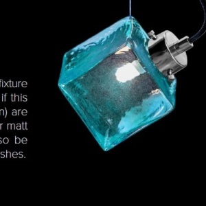 Pendul design LUX, cub din sticla suspendat personalizabil Dancing Cube 111766 universul-luminii.ro
