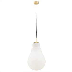 Pendul design minimalist Jesse alb, auriu 28cm