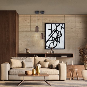 Pendul design moderm Nimes maro 76756 universul-luminii.ro