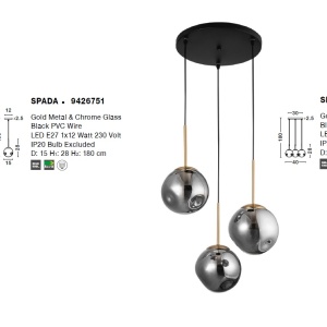 Pendul design modern decorativ Spada NVL-9426751 76436 universul-luminii.ro