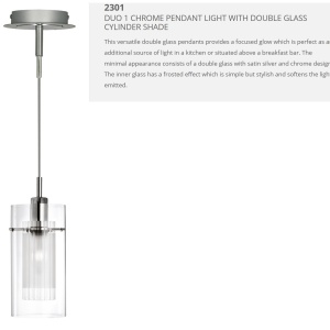 Pendul design modern Duo crom 2301 SRT - Img 2