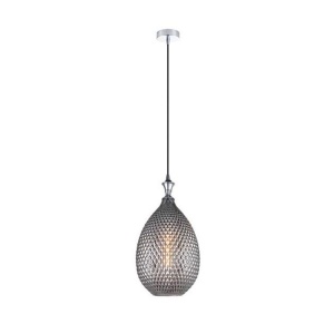 Pendul design modern Hemil fumuriu, crom 23cm