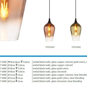 Pendul design modern LAVUS negru/crom - Img 5