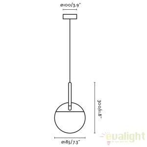 Pendul design modern minimalist MINE White 28375 44126 universul-luminii.ro