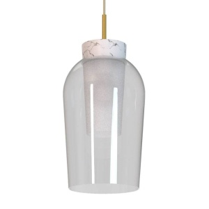 Pendul design modern Nora auriu/ marmura alba 131496 universul-luminii.ro