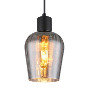 Pendul design modern RYAN negru/fumuriu 135856 universul-luminii.ro