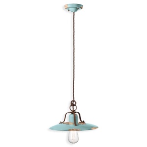 Pendul design retro realizat manual din ceramica COUNTRY, 30cm 216616 universul-luminii.ro
