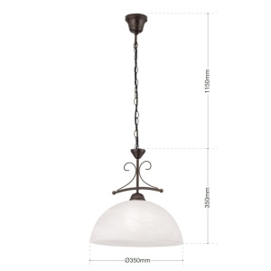 Pendul design rustic Marco HL 6-1484/1 Antik OR - Img 8