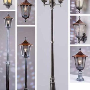 Pendul exterior stil clasic IP43 Hermine AL 11K/82542/A schwarz-silber OR 174166 universul-luminii.ro