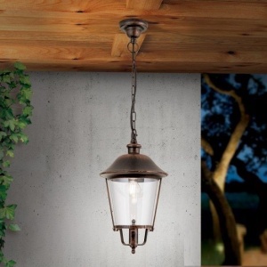 Pendul exterior stil clasic IP44 Kenzo AL 11K/360.02 schw.-kupfer OR