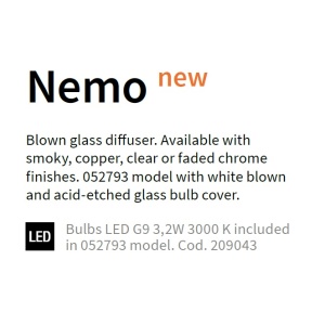 Pendul Glob diametru 30cm NEMO SP1 D30 FUME' 094236 50976 universul-luminii.ro