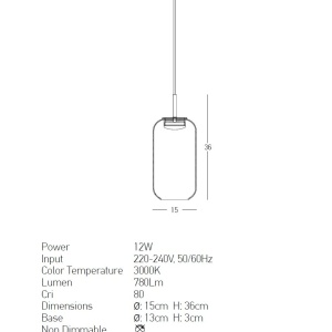 Pendul LED design decorativ Chloe I auriu - Img 3