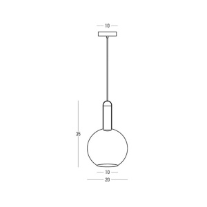 Pendul LED design decorativ LIORA gri clar/alb - Img 5