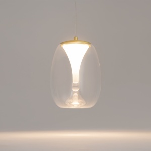 Pendul LED design decorativ Splash auriu/transparent 145096 universul-luminii.ro