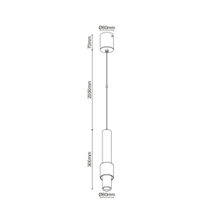 Pendul LED design minimalist 7W 3000K CLIFTON negru/ auriu MA-8565 - Img 3