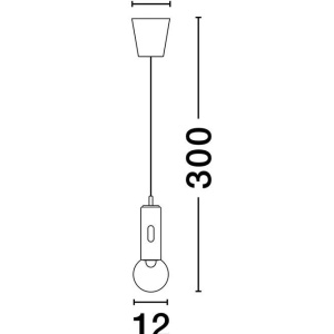 Pendul LED design minimalist CHRONOS alb - Img 2