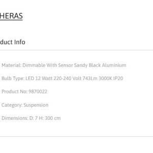 Pendul LED design minimalist ETHERAS negru - Img 3