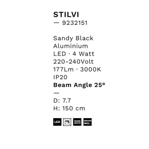 Pendul LED design minimalist STILVI negru 169256 universul-luminii.ro
