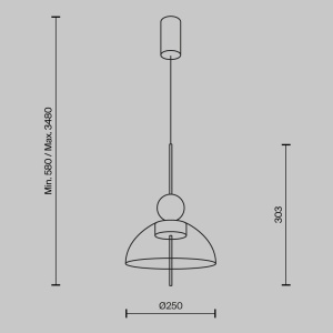 Pendul LED design modern Bangkok D-25cm 241816 universul-luminii.ro