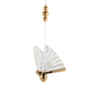 Pendul LED design modern Fluture M auriu - Img 1