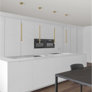 Pendul LED design modern Trimle auriu 2.5cm - Img 2