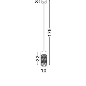 Pendul LED iluminat exterior IP65 MOTLEY negru 251426 universul-luminii.ro