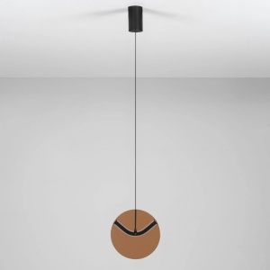 Pendul LED metal negru cu sticla champagne, HALLEY - Img 3