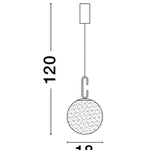 Pendul LED modern design elegant HOOK 203856 universul-luminii.ro