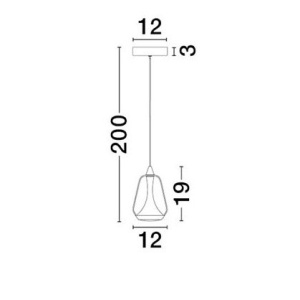 Pendul LED modern, Metal, Sticla, Champaign, ALISH 168446 universul-luminii.ro