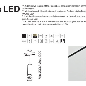 Pendul LED pentru sina magnetica Focus Led Exility 3000K 12W 36 grade - Img 7