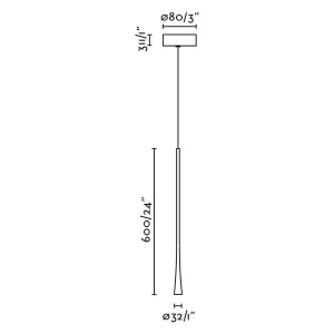 Pendul LED stil minimalist DIANA 60 negru - Img 5