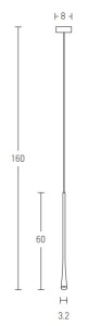Pendul LED stil minimalist modern Slim negru 153526 universul-luminii.ro