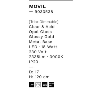 Pendul, Lustra LED design modern Movil 147936 universul-luminii.ro