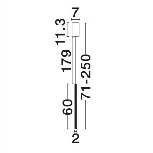 Pendul, Lustra liniara LED CCT BRILLIA negru - Img 3