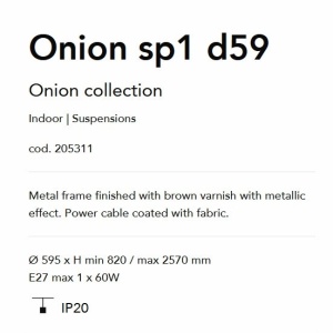 Pendul/ Lustra suspendata design modern ONION SP1 D59 - Img 3