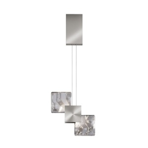 Pendul, Lustra suspendata LED metal platinum Quadro