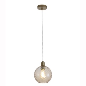 Pendul metal auriu, sticla champanie Radiance